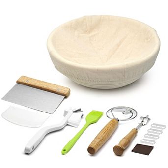 Banneton Bread Proofing Basket, 9 Inch Round Sourdough Starter Kit for Baking and Bread Making