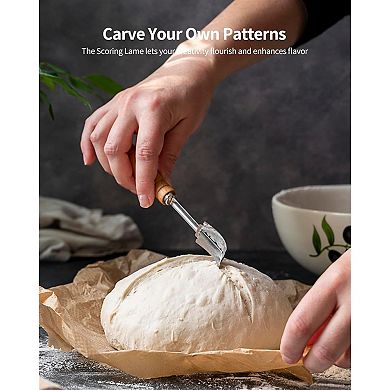 Banneton Bread Proofing Basket, 9 Inch Round Sourdough Starter Kit for Baking and Bread Making