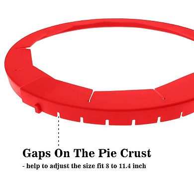 Adjustable Silicone Pie Crust Shields for Baking Pies Eight to Eleven Inch