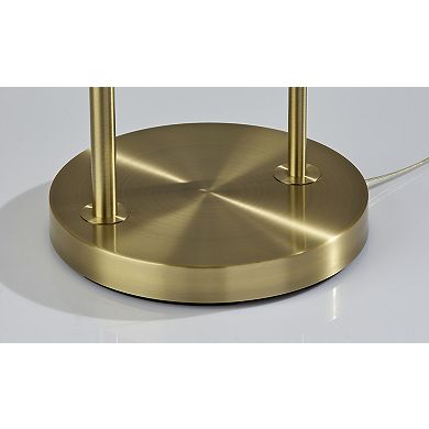 ADESSO Amira Shelf Floor Lamp with Adjustable Arm