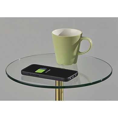 ADESSO Amira Shelf Floor Lamp with Adjustable Arm