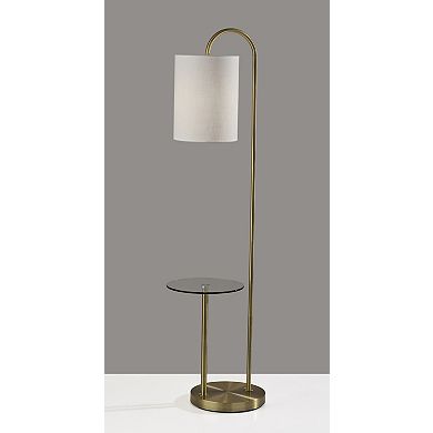 ADESSO Amira Shelf Floor Lamp with Adjustable Arm