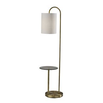 ADESSO Amira Shelf Floor Lamp with Adjustable Arm