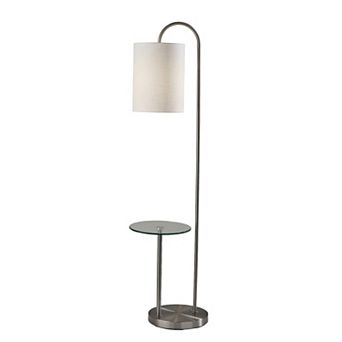 ADESSO Amira Shelf Floor Lamp with Adjustable Arm