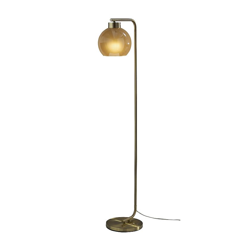 Adesso Atticus Floor Lamp Antique Brass