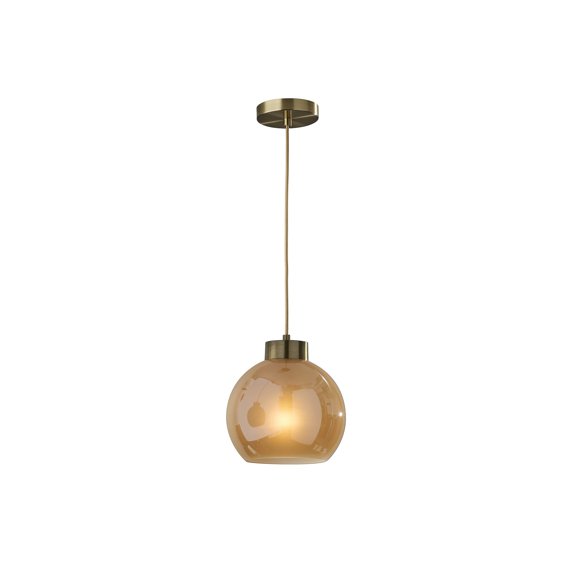 ADESSO Atticus Pendant Light Fixture, Antique Brass