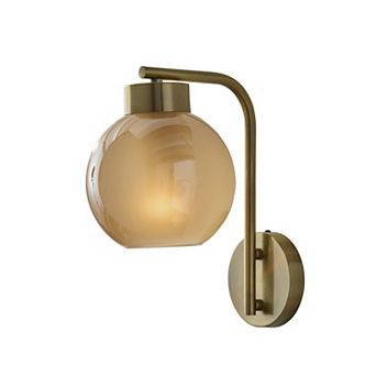 ADESSO Atticus Wall Lamp with Adjustable Arm and Glass Shade