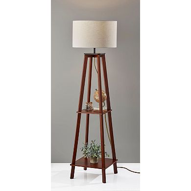 ADESSO Kirby Shelf Floor Lamp with Adjustable Arm
