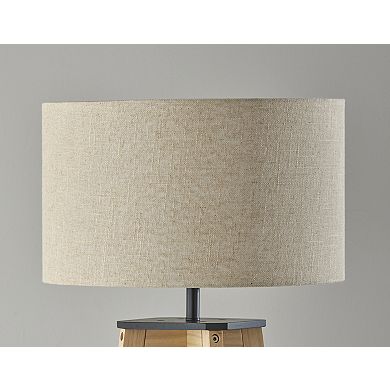 ADESSO Kirby Shelf Floor Lamp with Adjustable Arm