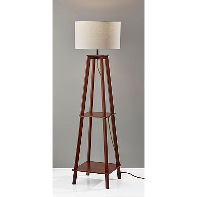 ADESSO Kirby Shelf Floor Lamp with Adjustable Arm
