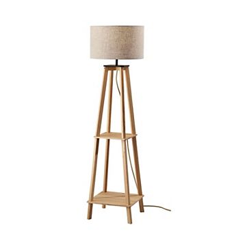 ADESSO Kirby Shelf Floor Lamp with Adjustable Arm