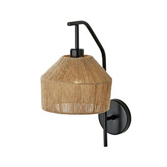 ADESSO Amalfi Wall Lamp with Natural Fiber Shade