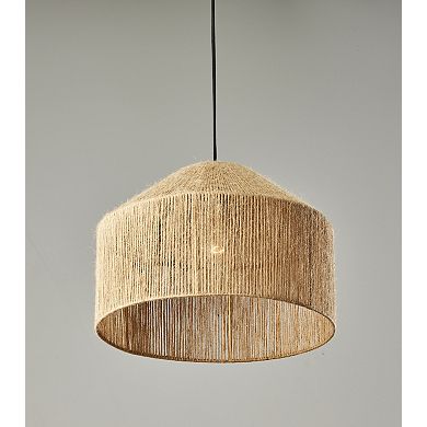 ADESSO Amalfi Natural Fiber Pendant Light Fixture