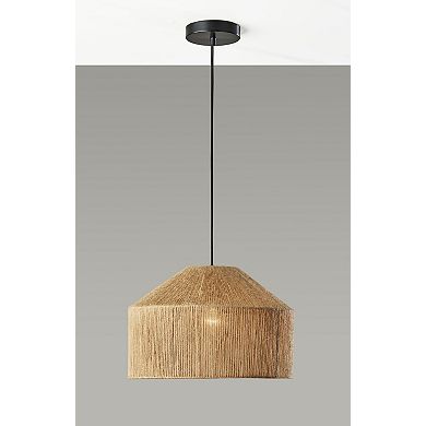 ADESSO Amalfi Natural Fiber Pendant Light Fixture