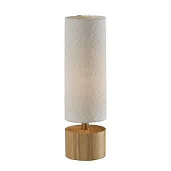 ADESSO Brayden Table Lamp with Textured Shade and Wood Base