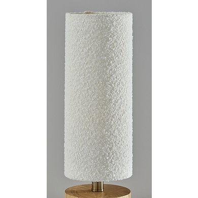 ADESSO Brayden Table Lamp with Textured Shade and Wood Base