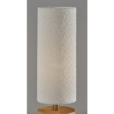 ADESSO Brayden Table Lamp with Textured Shade and Wood Base