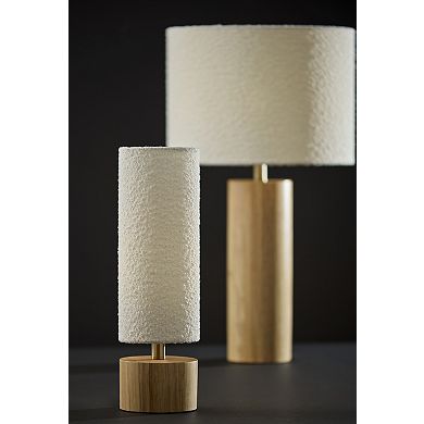 ADESSO Brayden Table Lamp with Textured Shade and Wood Base