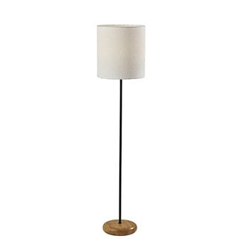 ADESSO Brielle Floor Lamp with Wood Base