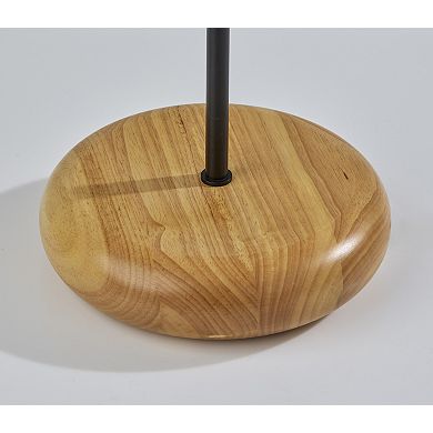 ADESSO Brielle Floor Lamp with Wood Base