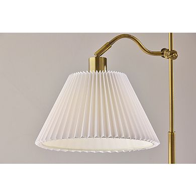 ADESSO Derby Table Lamp with Adjustable Arm and Pleated Shade