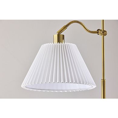 ADESSO Derby Table Lamp with Adjustable Arm and Pleated Shade