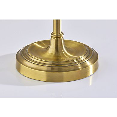 ADESSO Derby Table Lamp with Adjustable Arm and Pleated Shade