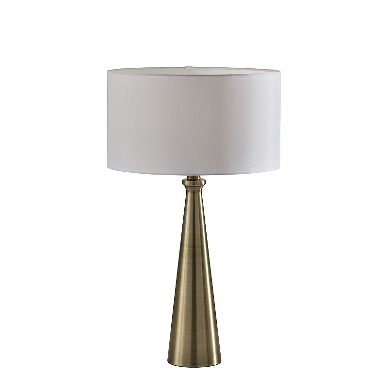 ADESSO Linda Brass Finish Table Lamp, Antique Brass