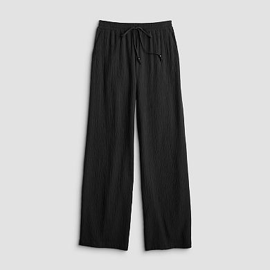Petite Simply Vera Vera Wang Elastic Waist Wide Leg Pants