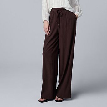 Petite Simply Vera Vera Wang Elastic Waist Wide Leg Pants