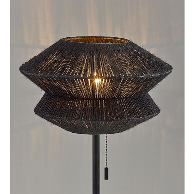 ADESSO Gardner Table Lamp with Unique Textured Shade and Stone Base