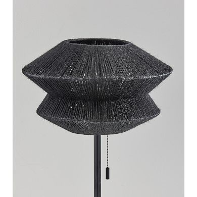 ADESSO Gardner Table Lamp with Unique Textured Shade and Stone Base