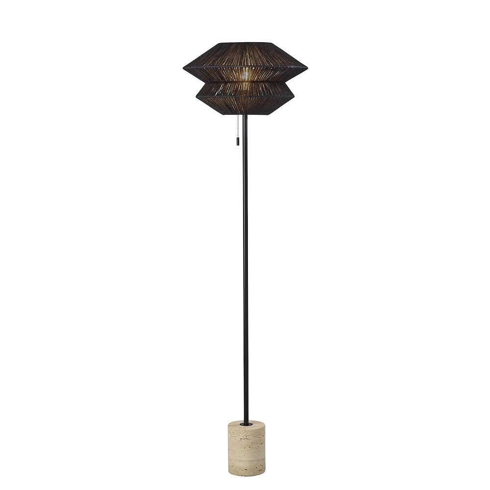 ADESSO Gardner Floor Lamp with Unique Design and Stone Base