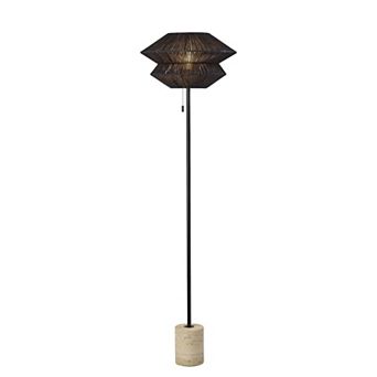 ADESSO Gardner Floor Lamp with Unique Design and Stone Base