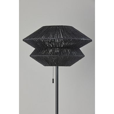 ADESSO Gardner Floor Lamp with Unique Design and Stone Base