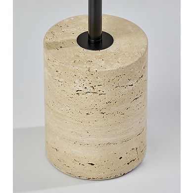 ADESSO Gardner Floor Lamp with Unique Design and Stone Base