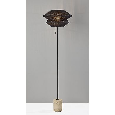 ADESSO Gardner Floor Lamp with Unique Design and Stone Base