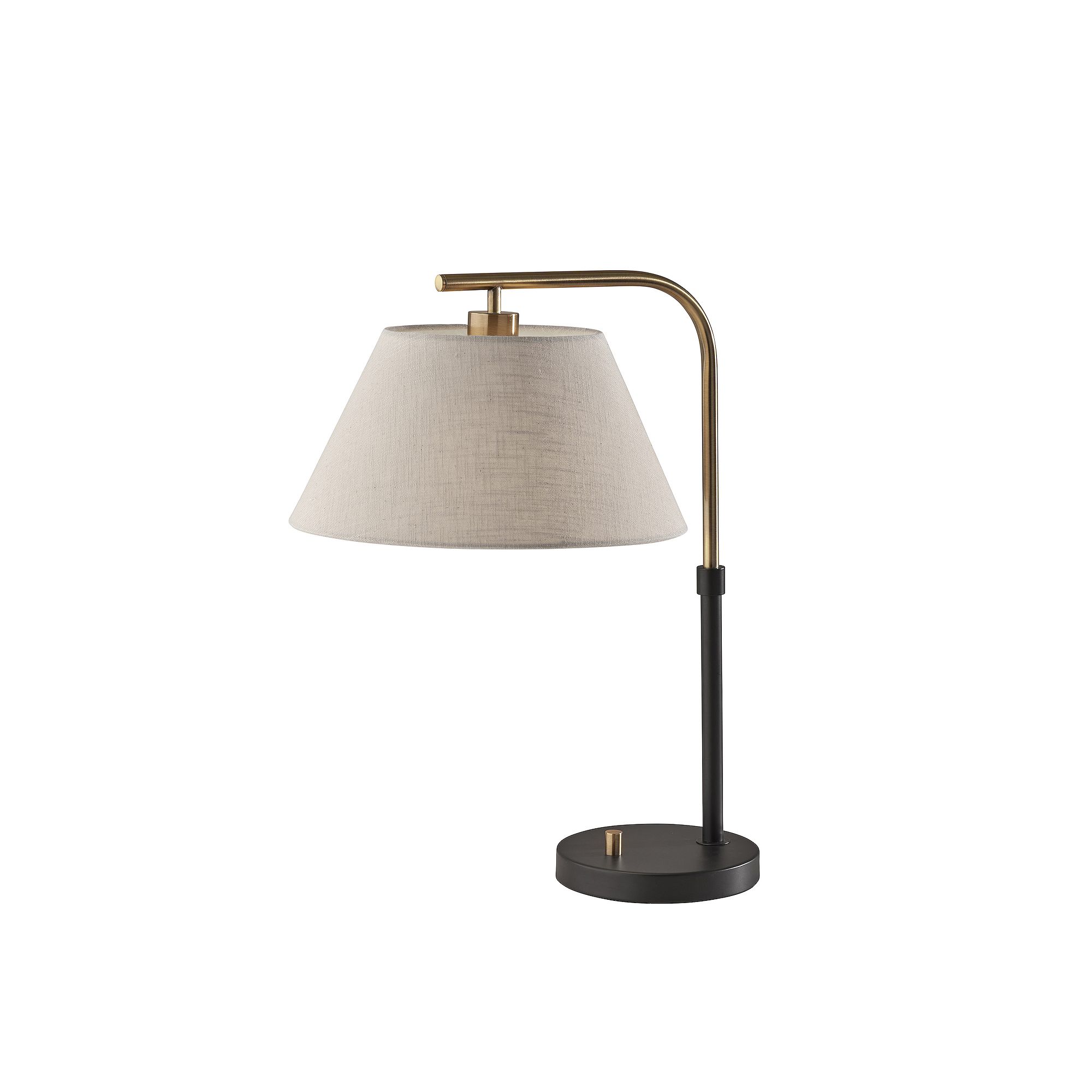 ADESSO Fletcher Adjustable Table Lamp, Black And Brass