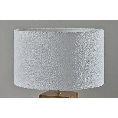 ADESSO Frederick Tall Table Lamp with Textured Shade and Wood Base