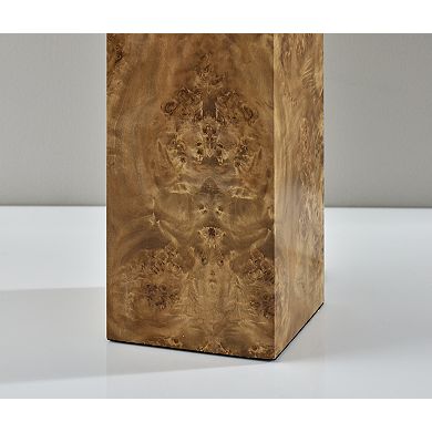 ADESSO Frederick Tall Table Lamp with Textured Shade and Wood Base