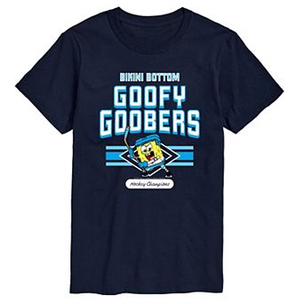 Big & Tall SpongeBob SquarePants Goofy Goobers Hockey Champions Graphic Tee