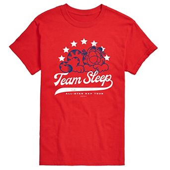 Big & Tall Garfield Team Sleep All-Star Nap Tour Graphic Tee