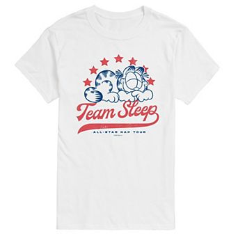 Big & Tall Garfield Team Sleep All-Star Nap Tour Graphic Tee