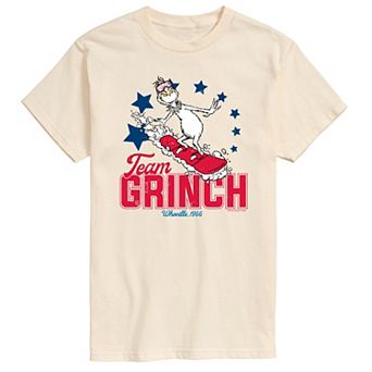 Big & Tall Dr. Seuss Grinch Snowboarding Graphic Tee