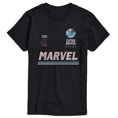 Big & Tall Marvel Captain America Distressed Graphic Tee