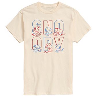 Big & Tall Peanuts Snoopy Playing Hockey Graphic Tee