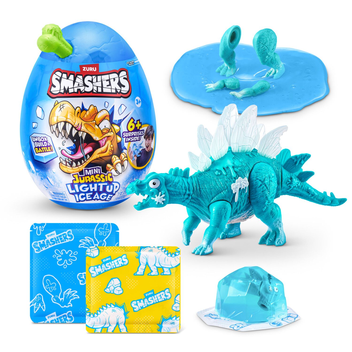Детские фигурки ZURU Smashers Mini Jurassic Light-Up Ice Age Action Figure - Styles May Vary