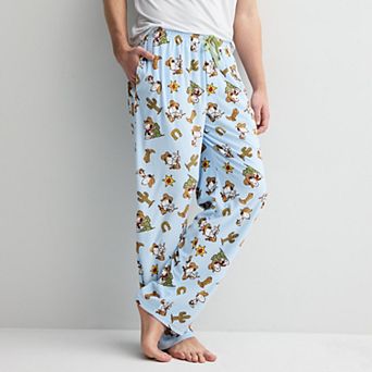 Men's Snoopy Cowboy Western Toss Velour Pajama Pants