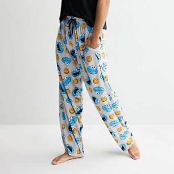 Men's Crazy Cookie Monster Munch Velour Pajama Pants
