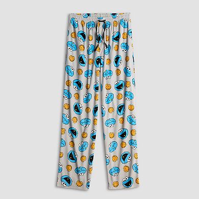 Men's Crazy Cookie Monster Munch Velour Pajama Pants